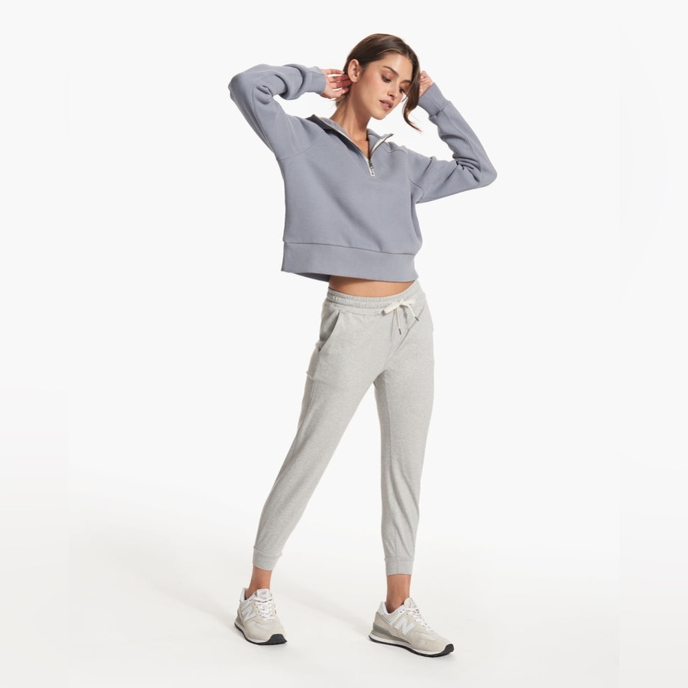 NWT Vuori Restore Half Zip Hoodie Women's Fleece Pullover in Flint